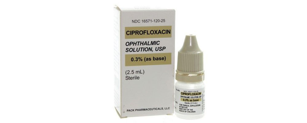 داروی پروتز چشم متحرک سیپروفلوکساسین